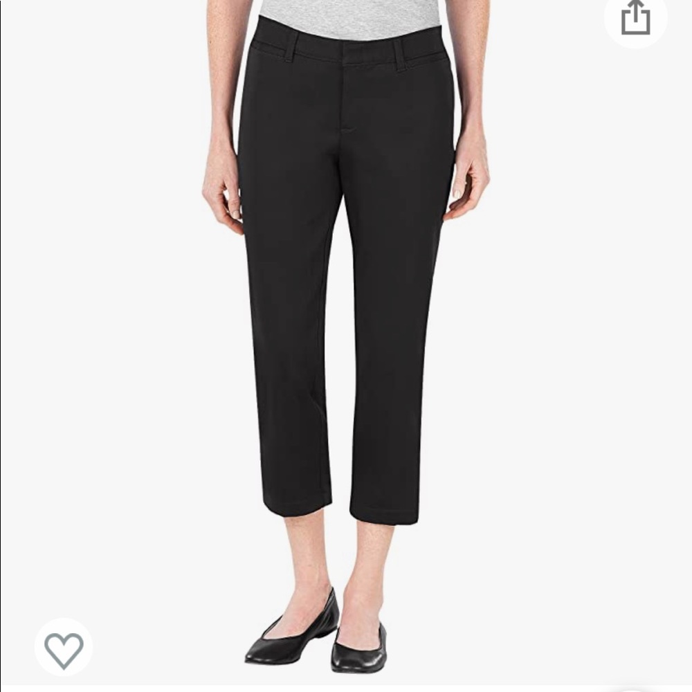 Dickies sz 12 black stretch twill capris.